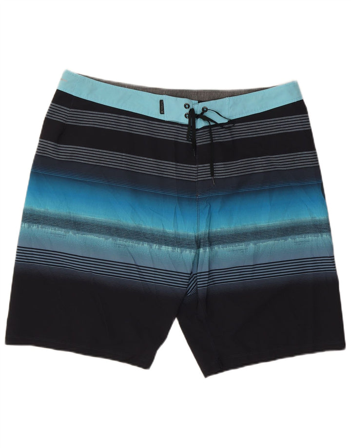 Hurley Bañador Corto Hombre Poliéster A Rayas Azul Grande