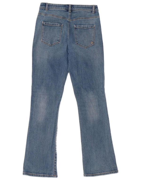 Benetton Girls Bonnie Flared Jeans 13-14 Years 3XL W28 L79 Blue Cotton