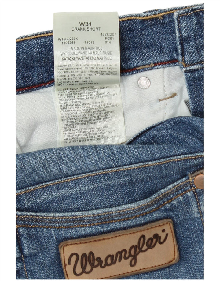 Wrangler Mens Crank Denim Shorts W31 Algodón Azul Medio