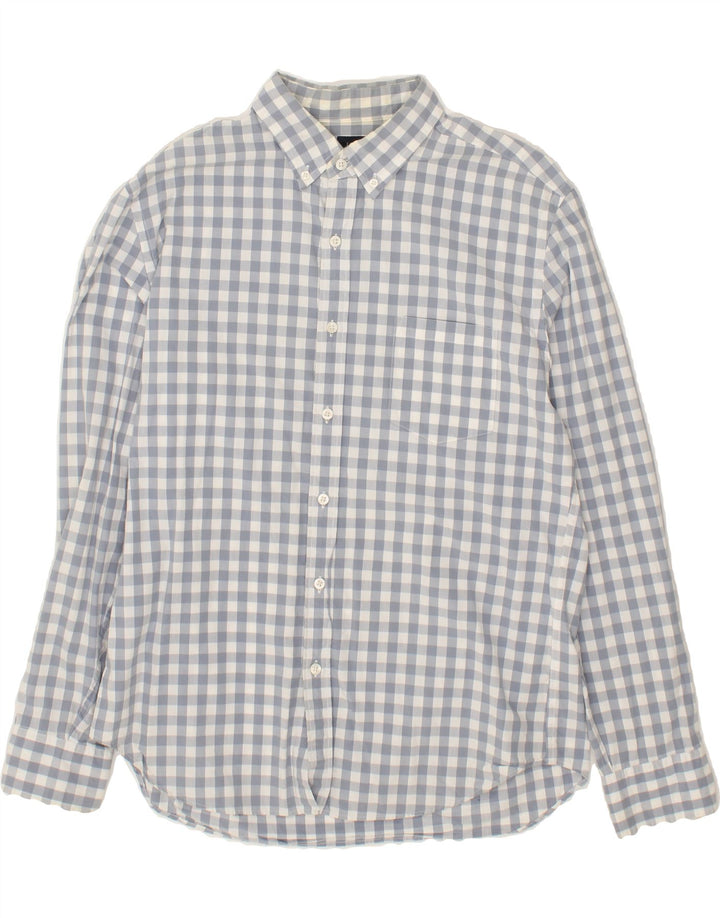 J. CREW Mens Shirt Large Blue Gingham Cotton Vintage J. Crew and Second-Hand J. Crew from Messina Hembry 