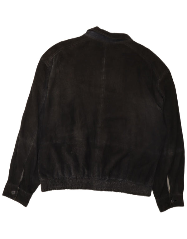 Asgard Chaqueta de ante para hombre IT 54 2XL Cuero azul marino