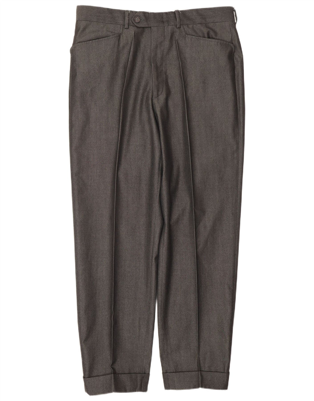 CERRUTI 1881 Pantalón de traje con pinzas para hombre IT 50 Large W32 L30 Grey Classic