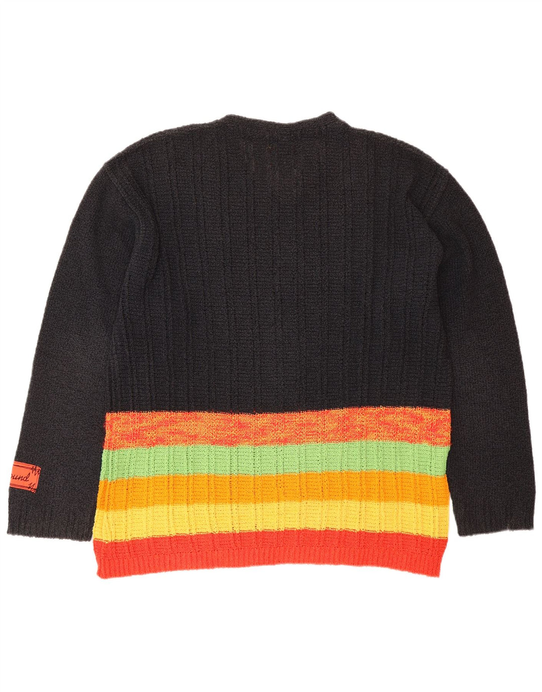 FOXHOUND Jersey con cuello en V para hombre de algodón a rayas negro grande