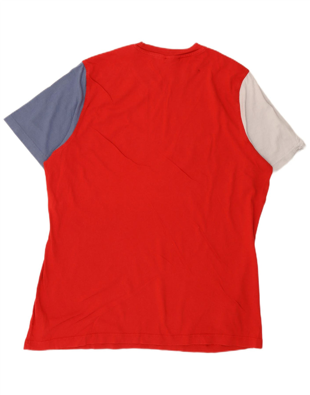 ADIDAS Camiseta gráfica para hombre Top XL Rojo Colorblock Algodón