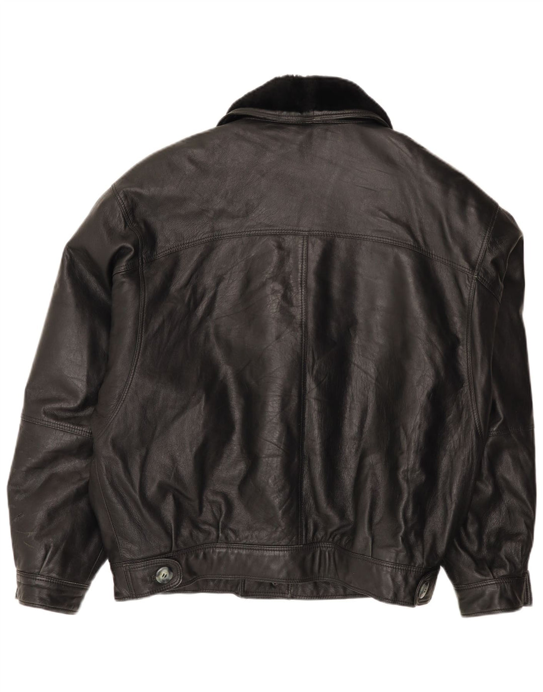 Suprema Chaqueta de cuero para hombre IT 54 2XL Cuero negro