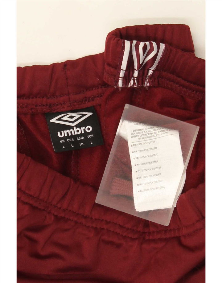 Umbro Mens Graphic Sport Shorts Grande Poliéster Borgoña