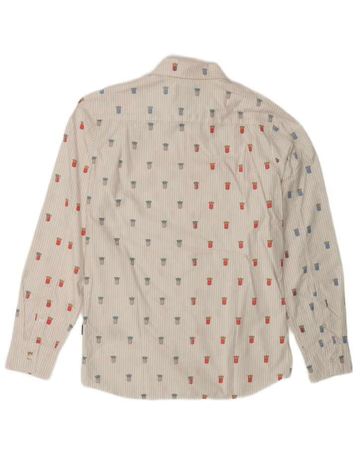 Diesel Hombre 55DSL Camisa Gráfica De Algodón A Rayas Blancas Medianas