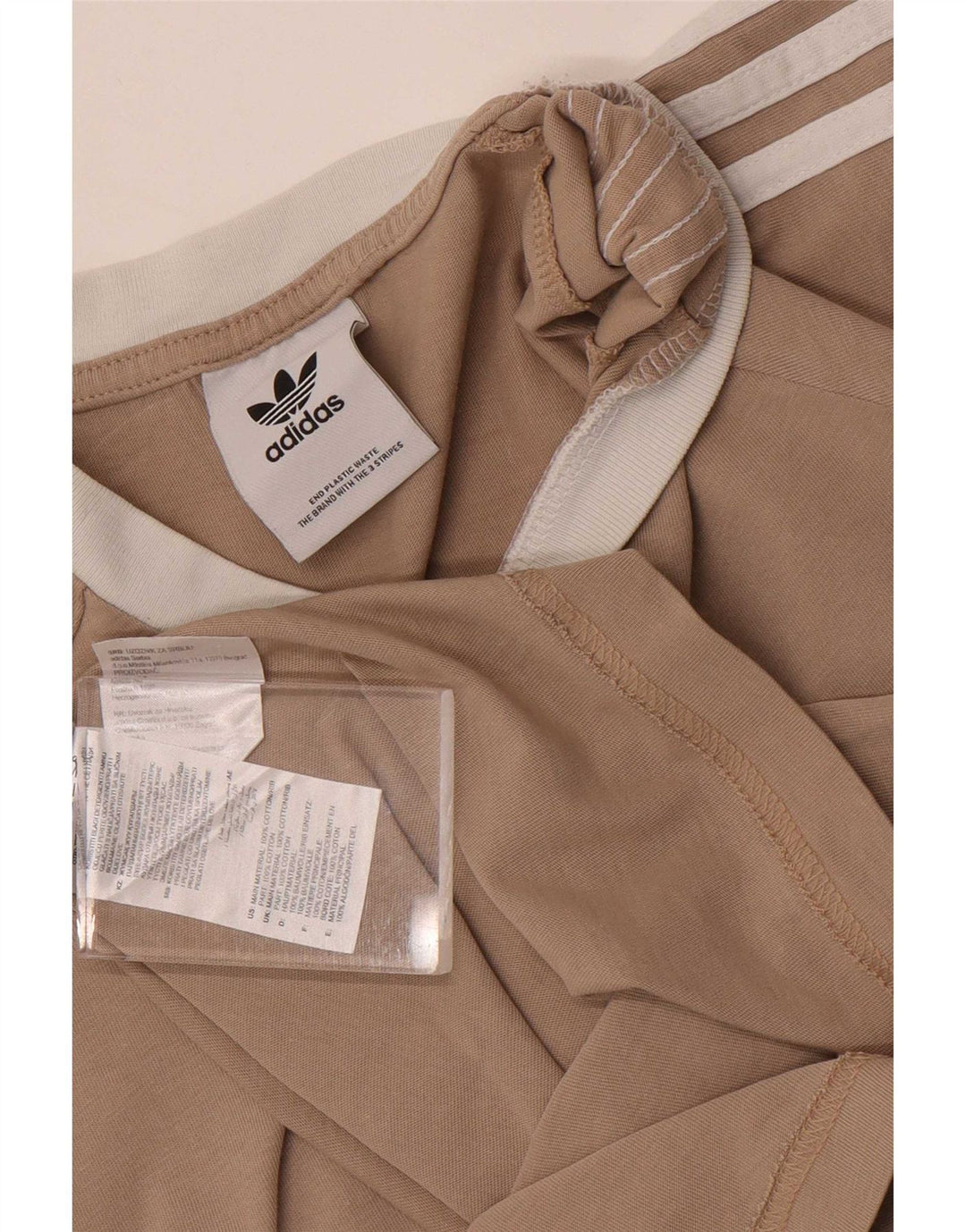 Adidas Camiseta Hombre Top Small Marrón Algodón Retro