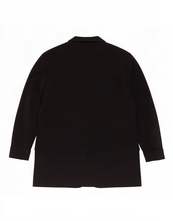 Zara Mujer Chaqueta Americana Abierta Manga 3/4 UK 40 XL Negro
