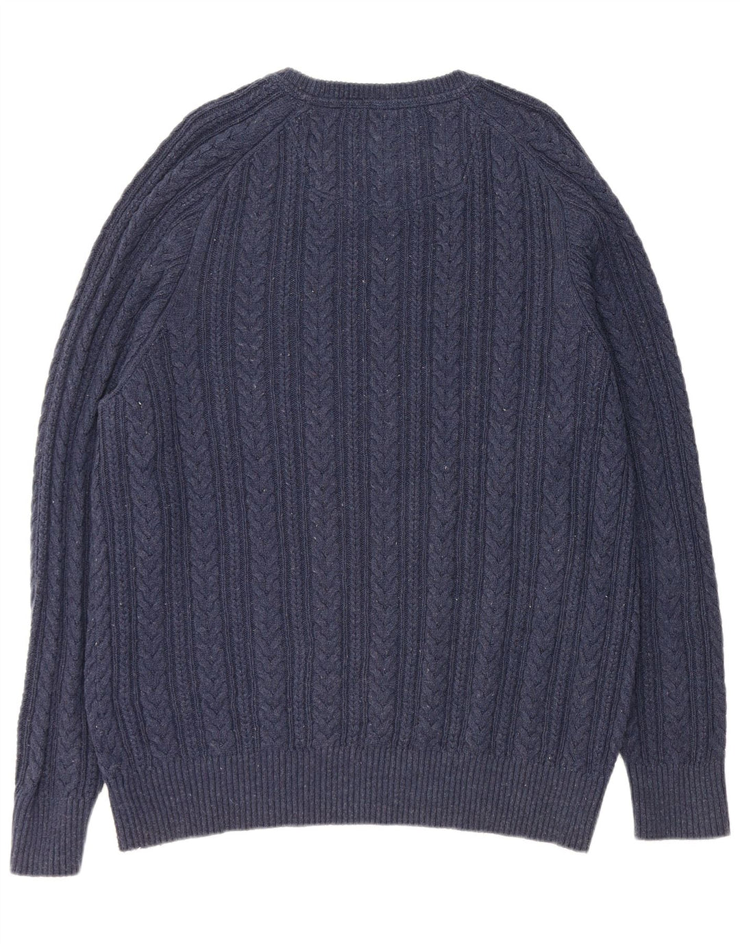 FAT FACE Jersey con Cuello Barco para Hombre XL Algodón Moteado Azul Marino