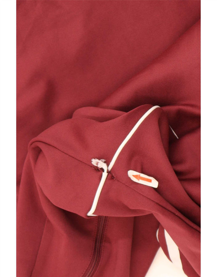 Adidas Mens Chándal Top Chaqueta Pequeña Borgoña