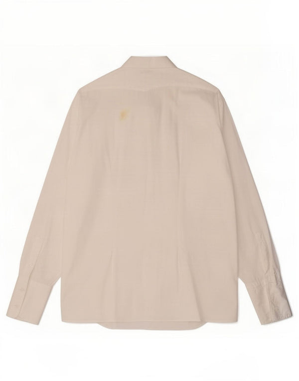 Lanvin Camisa Formal Hombre Talla 44 XL Algodón Blanco