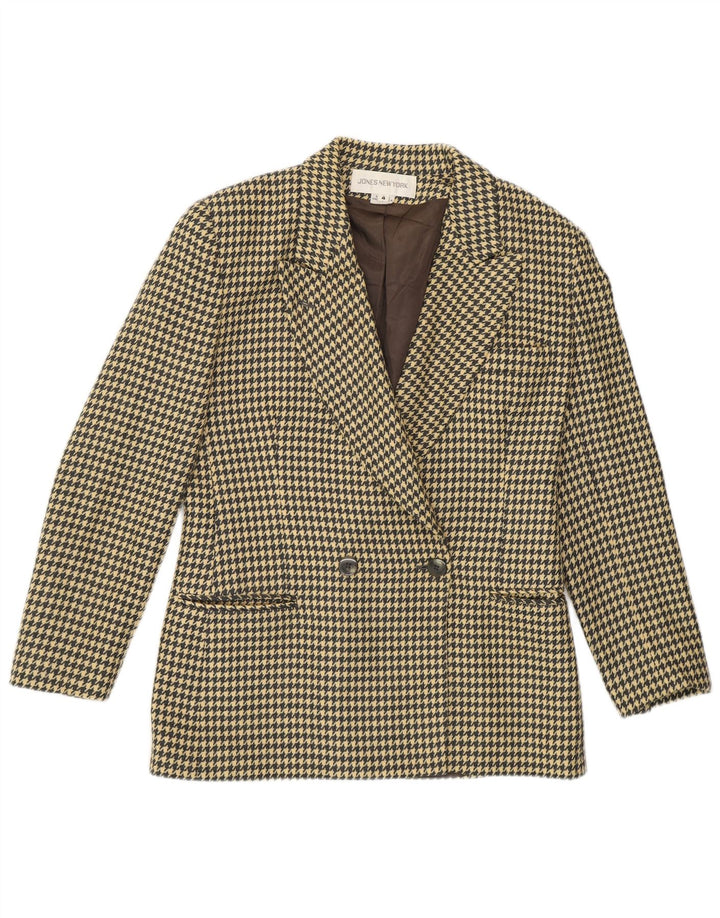 Jones New York Chaqueta Blazer para Mujer US 4 Small Beige Houndstooth