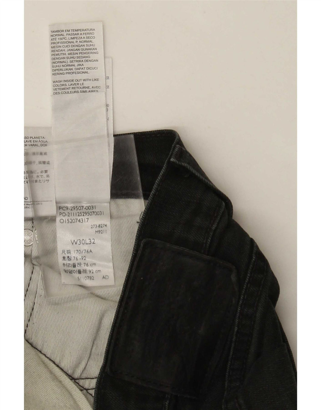 Levi's Vaqueros ajustados para hombre W30 L32 Algodón negro