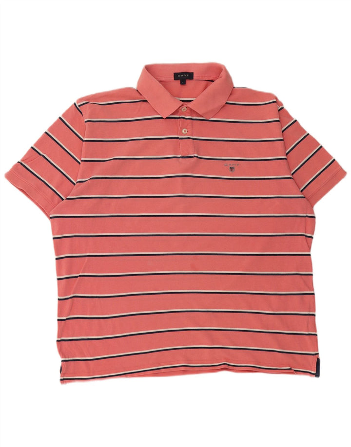 Gant Polo De Algodón A Rayas Rosa Grande Para Hombre