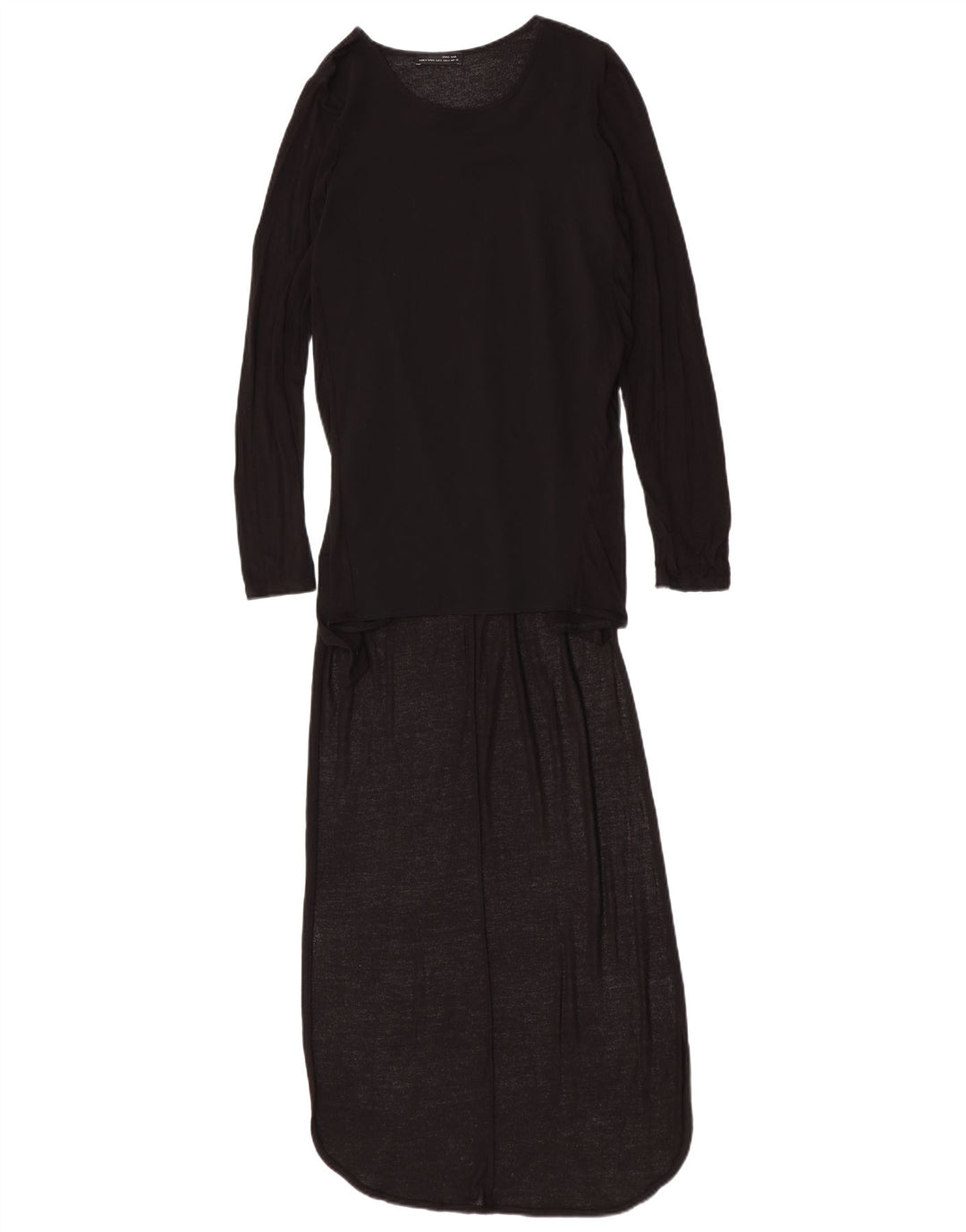 Zara Mujer Vestido Jersey UK 8 Small Negro