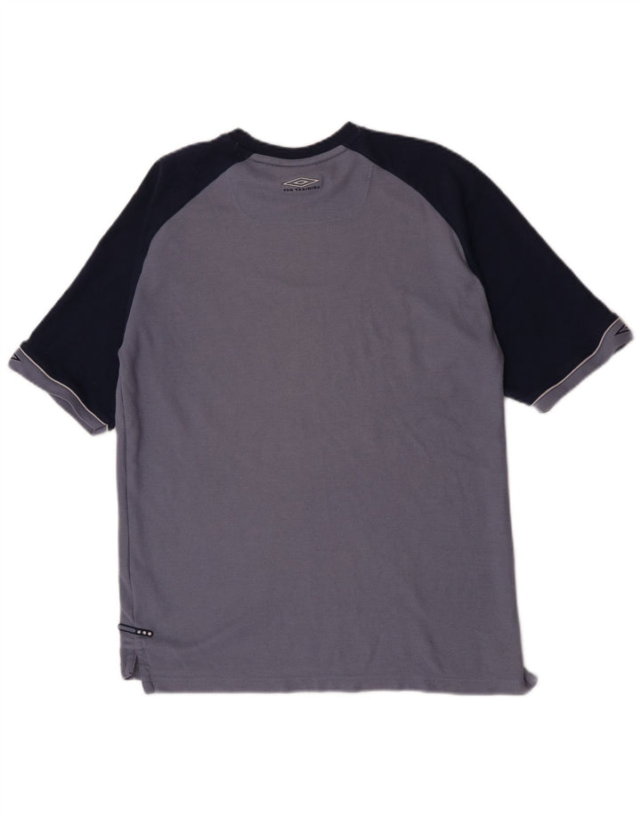 Umbro Camiseta para hombre Top Large Azul Colorblock Poliéster