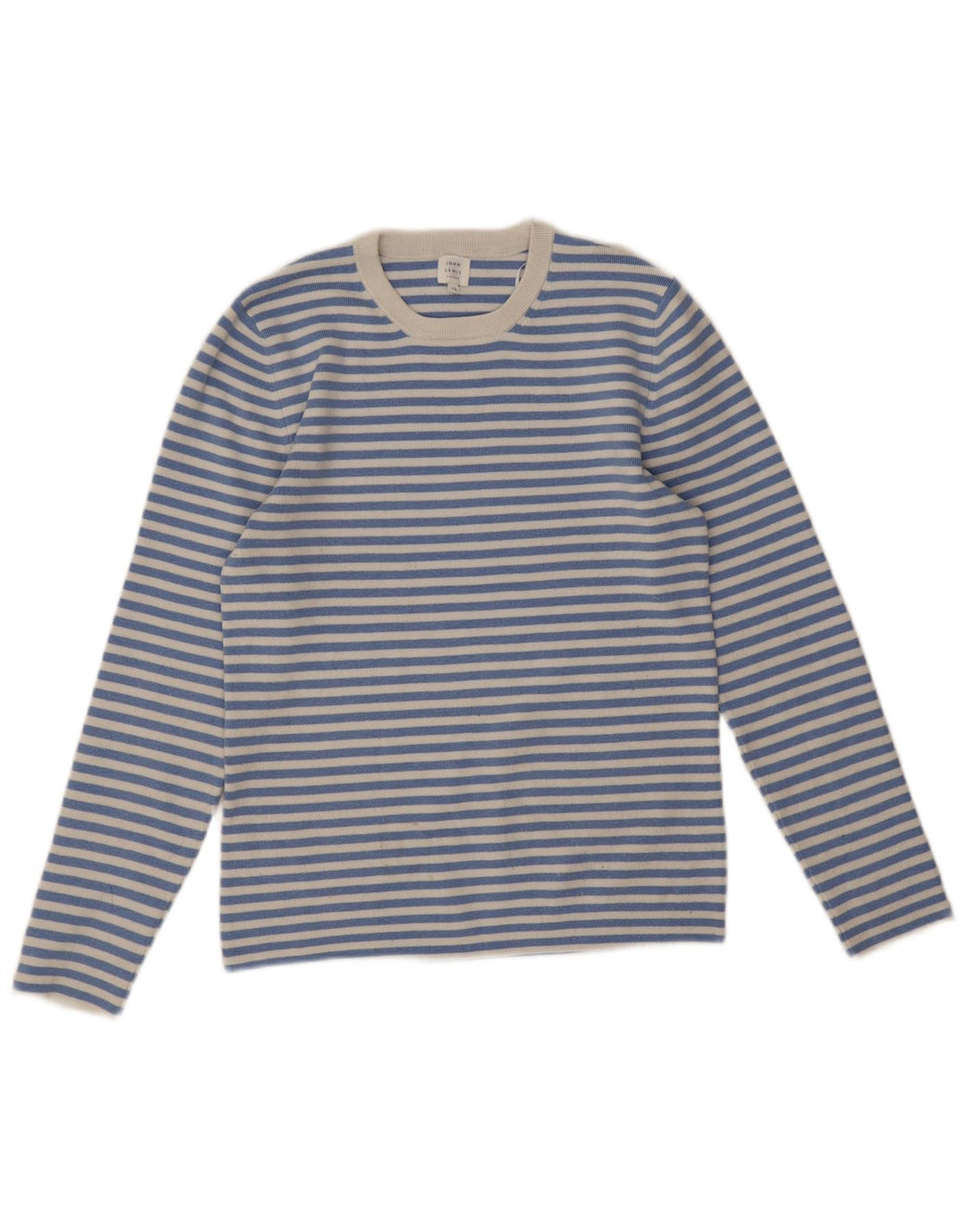 John Lewis - Jersey de cuello redondo para mujer, talla 40, talla mediana, color azul a rayas