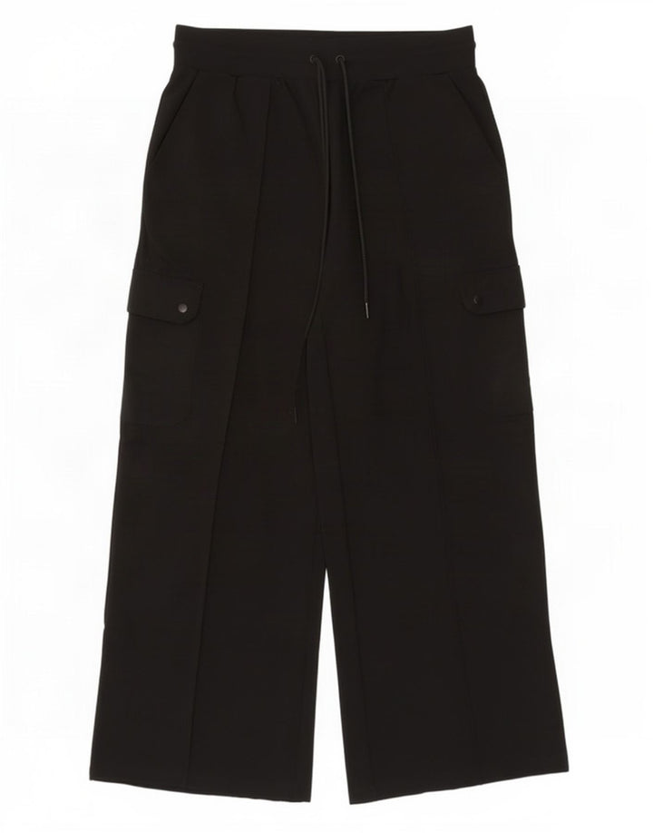Marks & Spencer Pantalones de chándal cargo para mujer UK 44 Large Viscosa negra