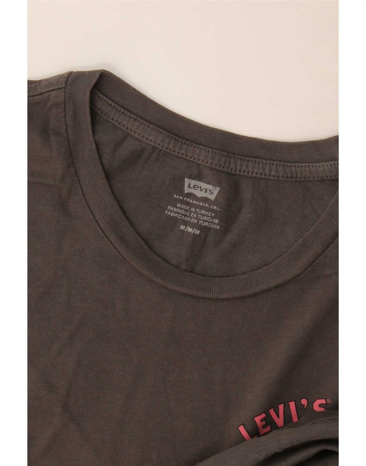 Levi's Hombre Camiseta Gráfica Top Gris Medio