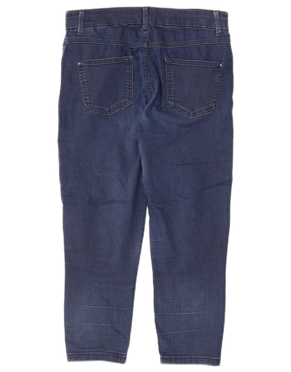 Marks & Spencer Vaqueros recortados para mujer UK 12 Medium W30 L21 Algodón azul