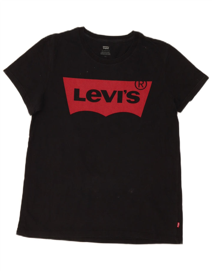 Levi's - Camiseta gráfica para mujer, talla 40, color negro