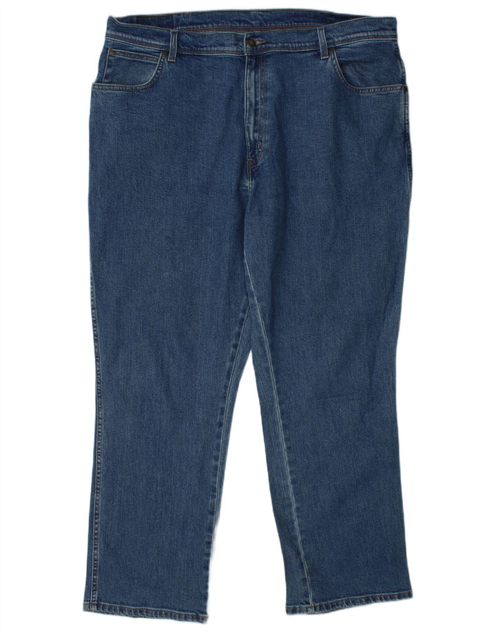 WRANGLER Vaqueros rectos de corte regular para hombre W42 L30 Algodón azul