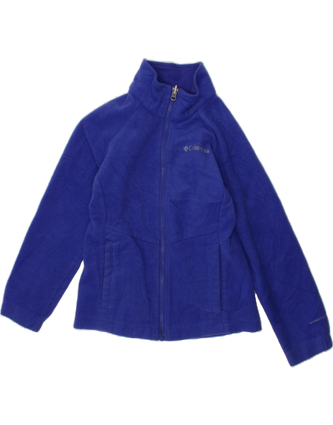 COLUMBIA Boys Fleece Jacket 7-8 Years Small  Blue Polyester Vintage Columbia and Second-Hand Columbia from Messina Hembry 