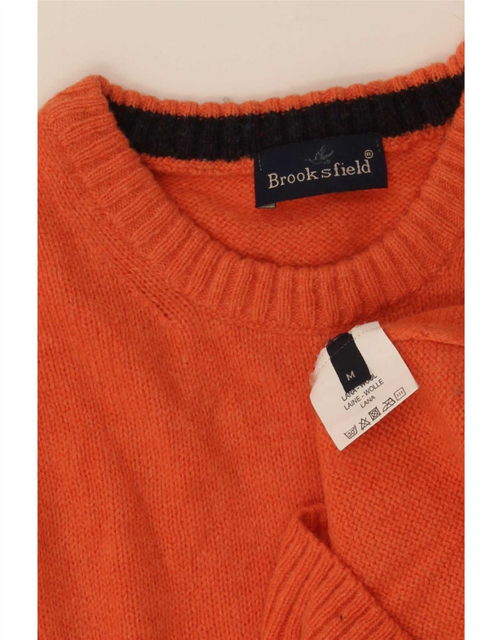 Brooksfield Jersey De Cuello Redondo Para Hombre De Lana Naranja Mediana