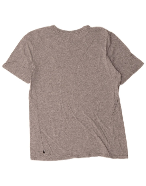 Nike Mens Athletic Cut Graphic T-Shirt Top Medium Grey Cotton