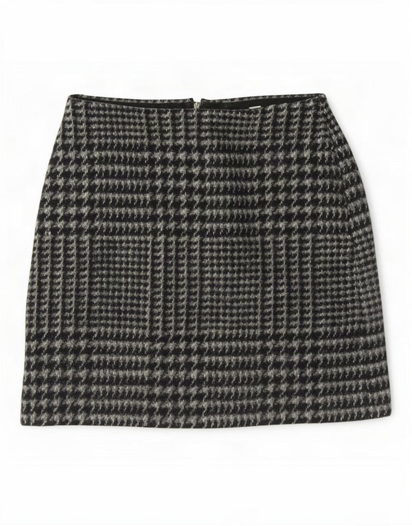 Jack Wills Minifalda para mujer UK 8 Small W28 Poliéster de pata de gallo gris