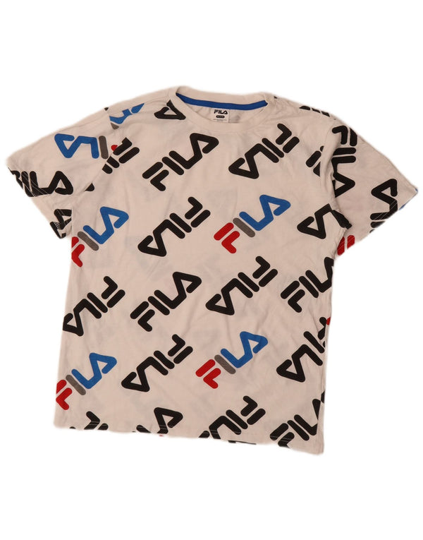 Fila Camiseta gráfica para niño Top 15-16 años XL Algodón blanco