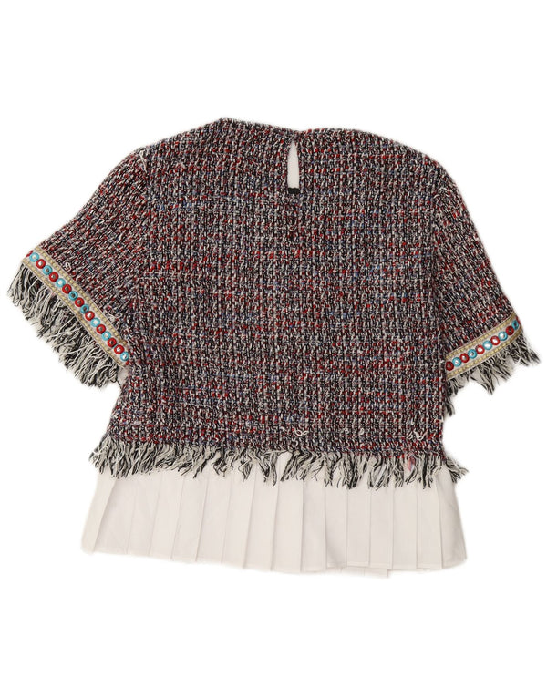 Zara Blusa para mujer UK 6 XS Acrílico moteado multicolor