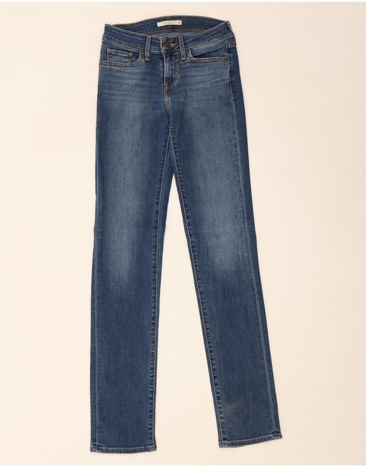 Vaqueros Levi's Mujer 714 Rectos W25 L34 Algodón Azul