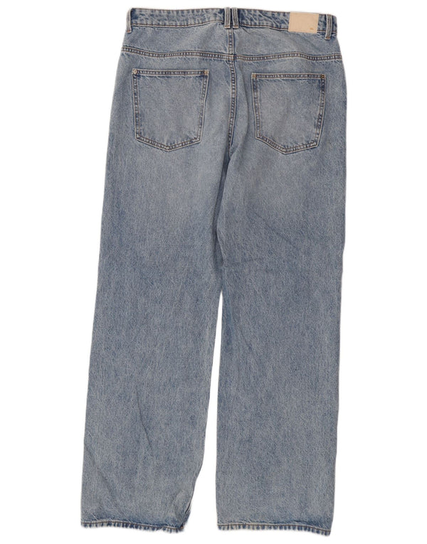 Zara Jeans rectos para hombre EU 44 Large W34 L32 Algodón azul