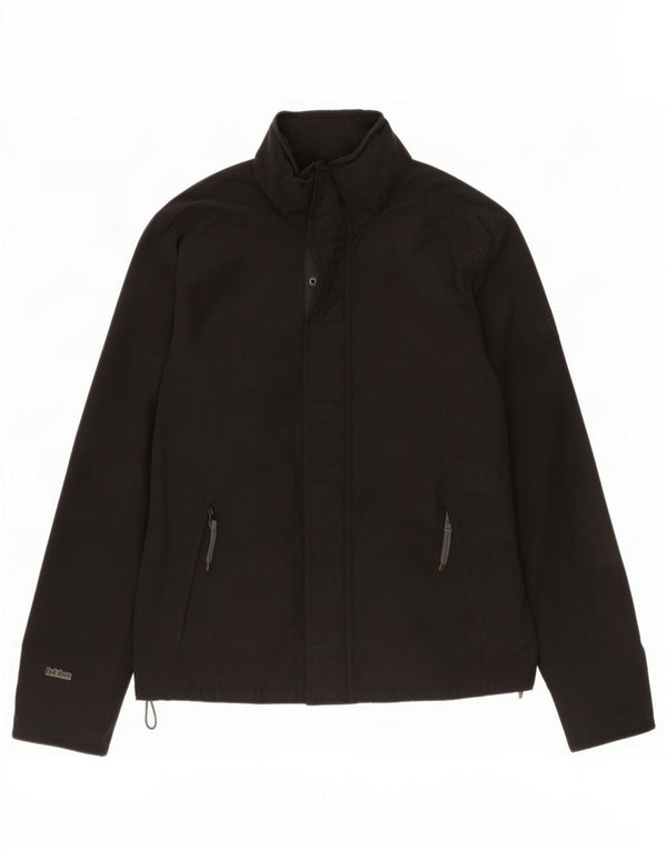 Chaqueta cortavientos con capucha para hombre Fat Face UK 36 Small Black Cotton