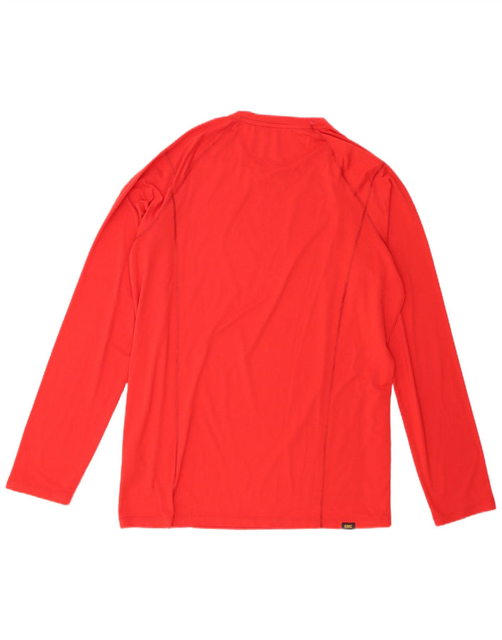 Jack Wolfskin Camiseta Hombre Manga Larga UK 44/46 XL Rojo Poliéster