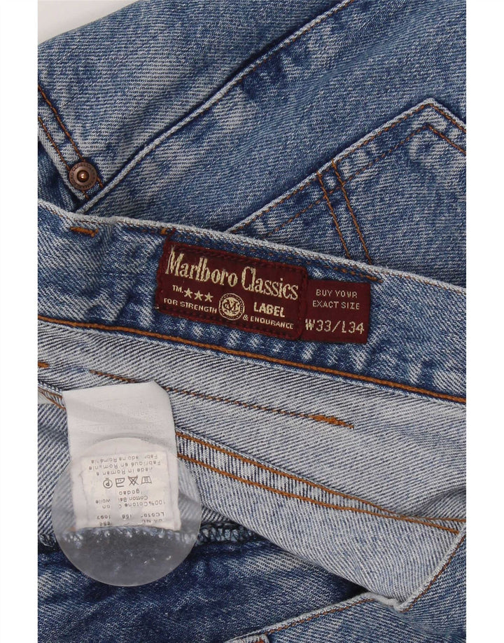 Marlboro Classics Vaqueros rectos para hombre W33 L28 Algodón azul