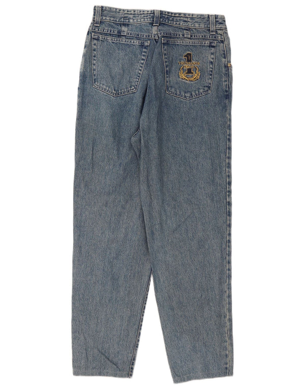 Trussardi Jeans Mujer Tapered IT 48 XL W34 L28 Azul Algodón