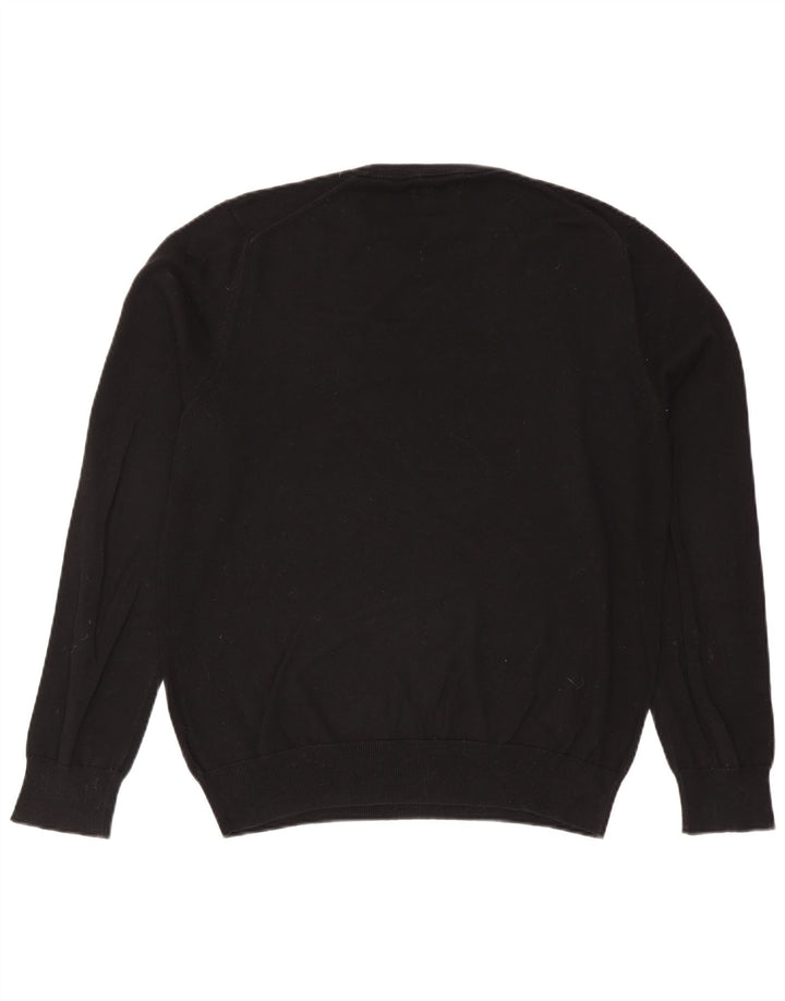 Marks & Spencer - Jersey de cuello redondo para hombre, talla grande, algodón negro