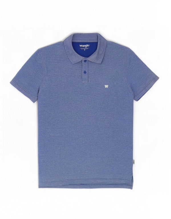 Polo Wrangler Hombre Algodón Azul Medio