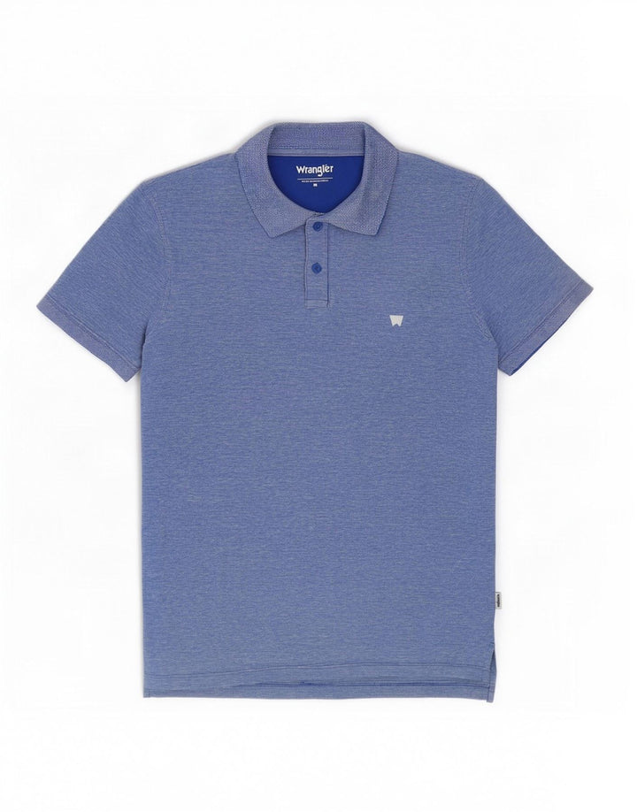Polo Wrangler Hombre Algodón Azul Medio