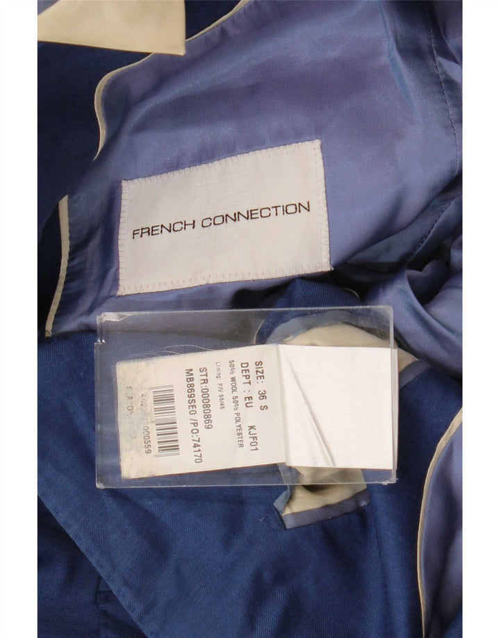 French Connection Chaqueta tipo blazer con 2 botones y manga 3/4 para hombre UK 36 Small Blue