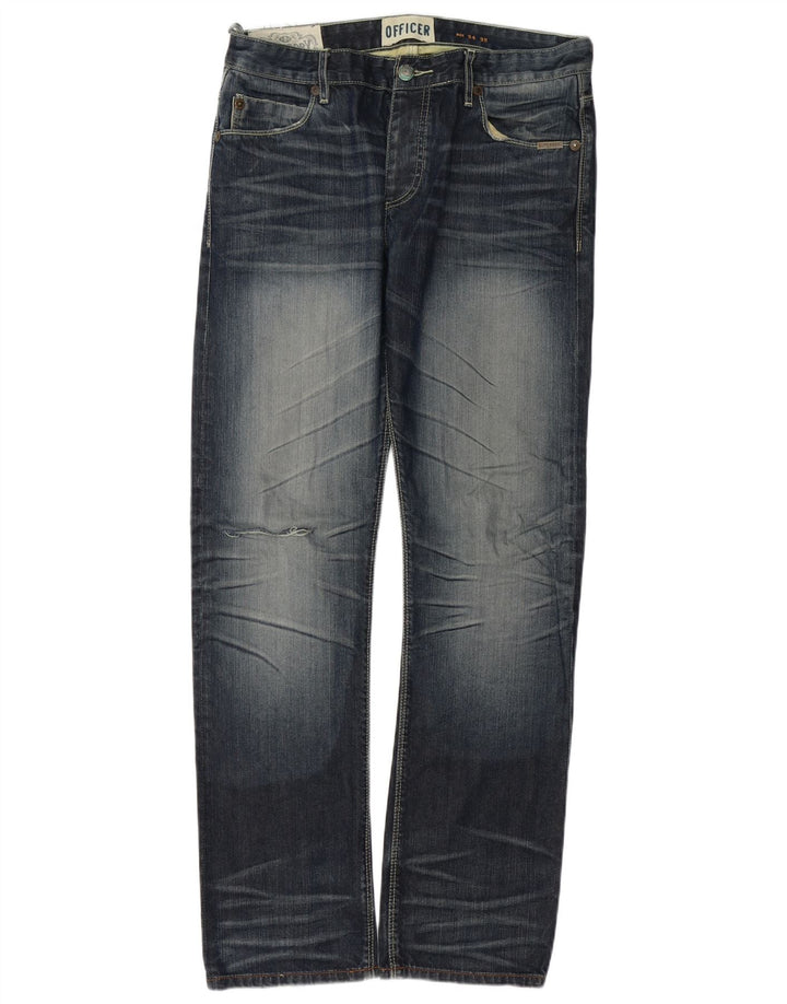 Superdry Vaqueros Rectos Oficiales Para Hombre W34 L32 Algodón Azul