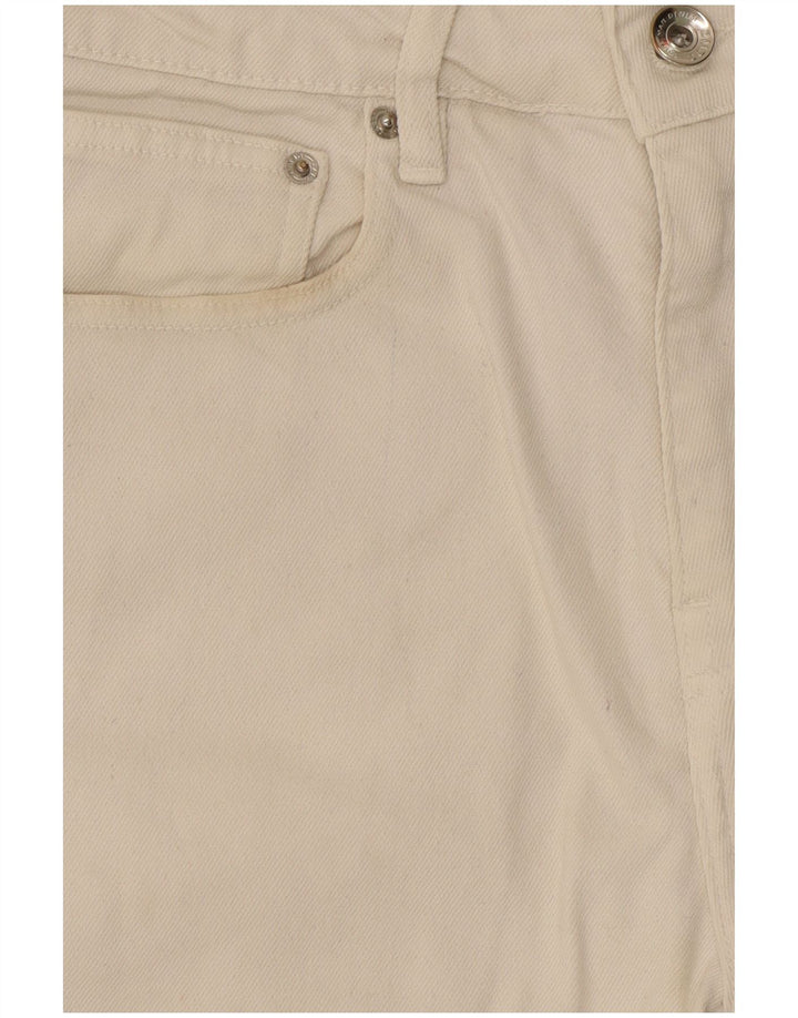 Zara Pantalones cortos de mezclilla para hombre EU 38 Small W30 Algodón blanco