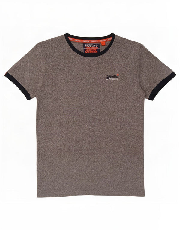 Superdry Camiseta para hombre Top grande de algodón gris