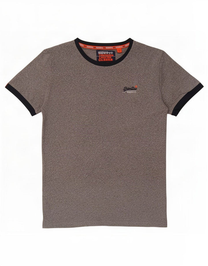 Superdry Camiseta para hombre Top grande de algodón gris