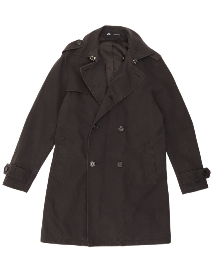 Zara Hombre Gabardina UK 36 Small Negro