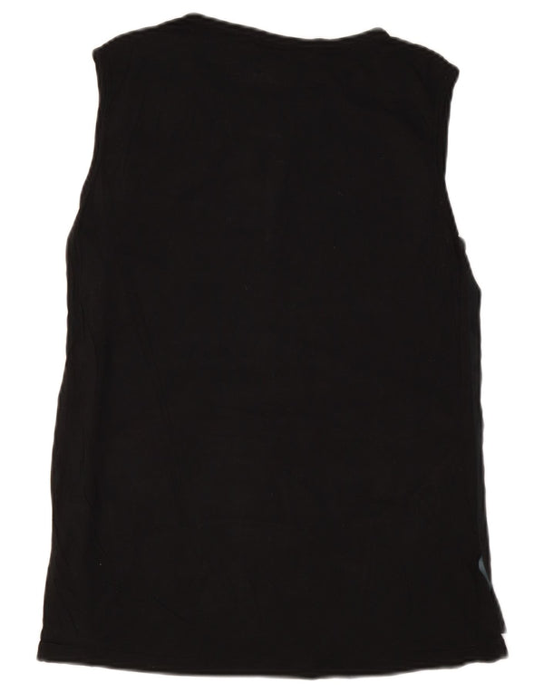 Trussardi Jeans Mujer Gráfico Chaleco Top IT 40 Small Negro