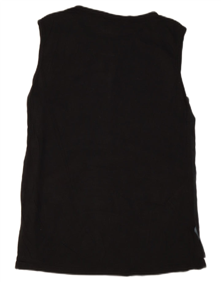 Trussardi Jeans Mujer Gráfico Chaleco Top IT 40 Small Negro